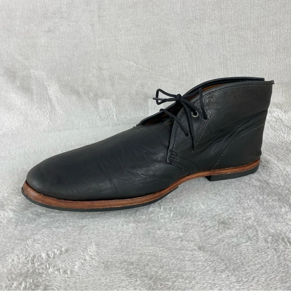 Timberland Men's Wodehouse Chukka Boots Size 12 Distress Leather Black Shoes